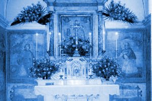 Interior of the Church of San Lorenzo in the village of Corigliano